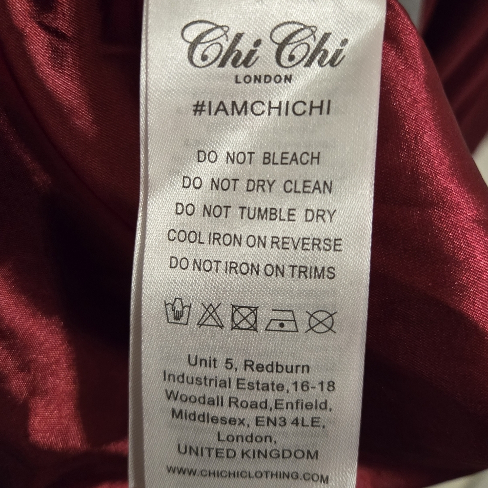 Chi Chi London Deep Red Lace Long Sleeve Dress - Picture 14 of 16
